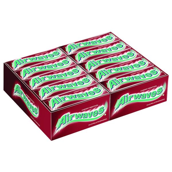 Airwaves Kaugummis »Airwaves CHERRY MENTHOL« 30 Stück (10 à Dragees) rot Image