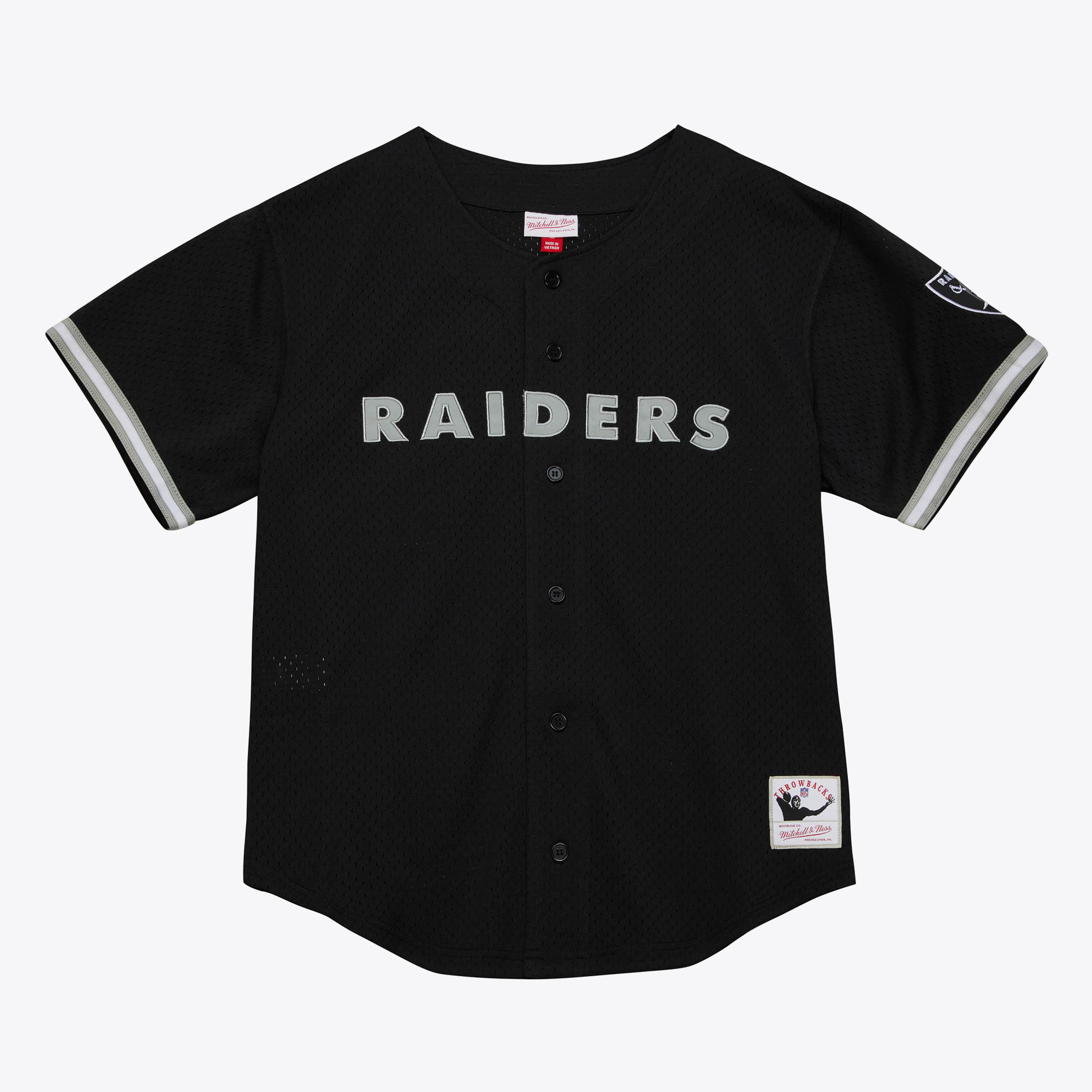 Las Vegas Raiders Mitchell & Ness „On the Clock“-Mesh-Shirt mit Knopfleiste Image
