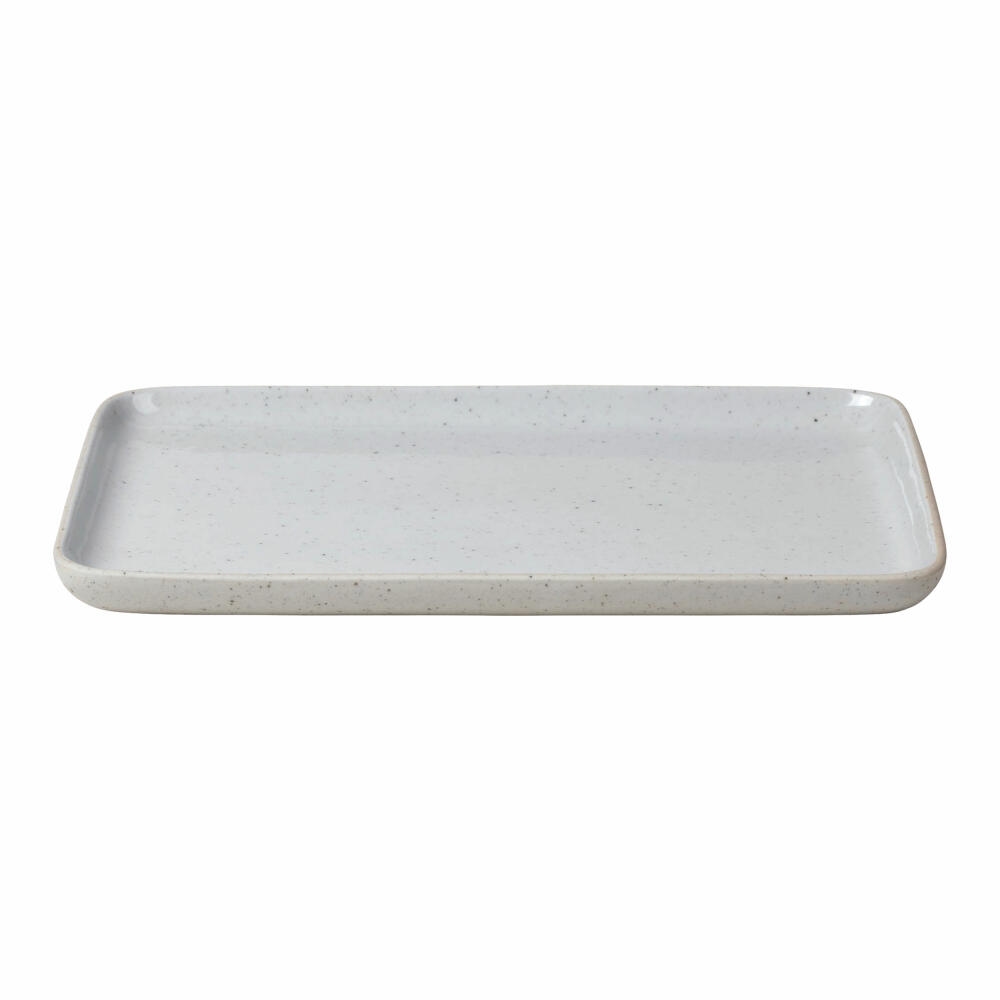 Blomus Snack Teller SABLO large, Speiseteller, Keramik, grau, 21 x 15 cm, 64111 Image