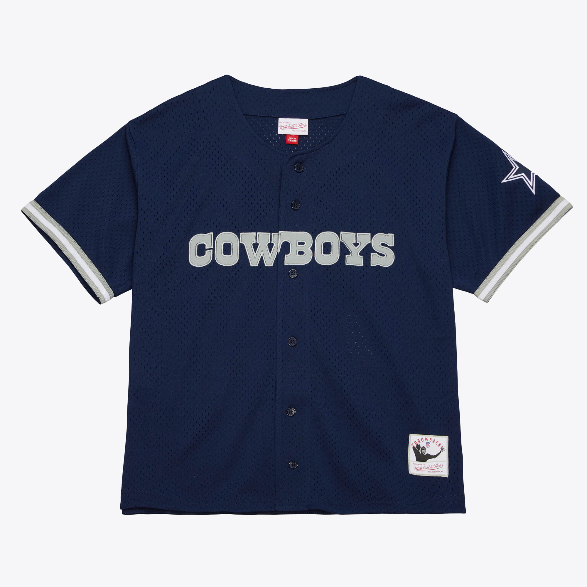Dallas Cowboys Mitchell & Ness „On the Clock“-Mesh-Shirt mit Knopfleiste Image