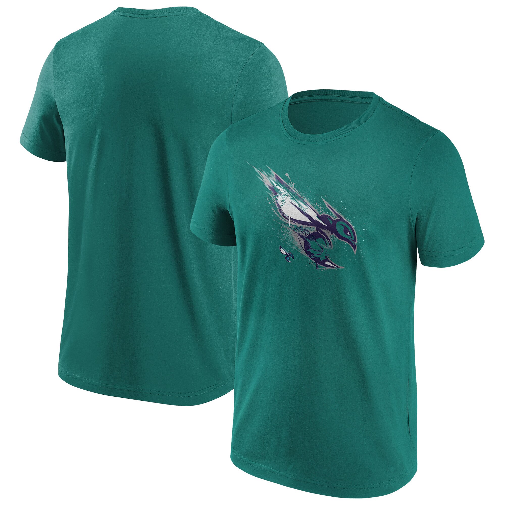 Charlotte Hornets Fanatics Branded Splatter Grafik T-Shirt - Herren Image