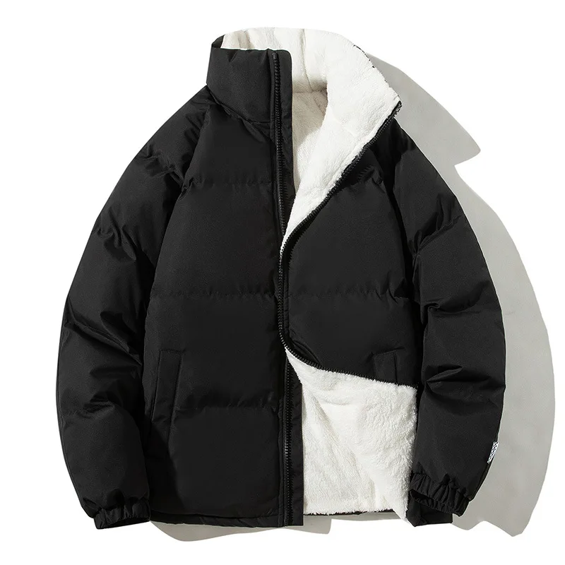 2025, neue Daunenjacke für Herren, Winter, Jugend, verdickter Samt, warme Baumwolljacke, Herren-Top, lose Baumwolljacke, trendig Image