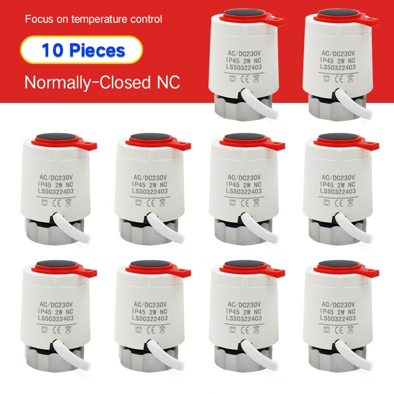 230 V, normalerweise geschlossen, NC M30 x 1,5 mm, elektrischer thermischer Stellantrieb für Fußbodenheizung, TRV-Thermostatventil Image