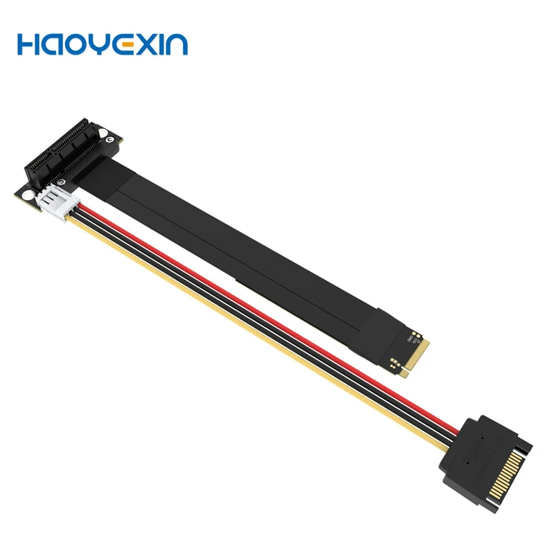 M.2 NVMe SSD-Verlängerungskabel, Festplatten-Riser-Karte M.2 auf PCI-Express 3.0 x 4 M-Key-Extender für M.2 2230 2242 2260 2280 SSD Image