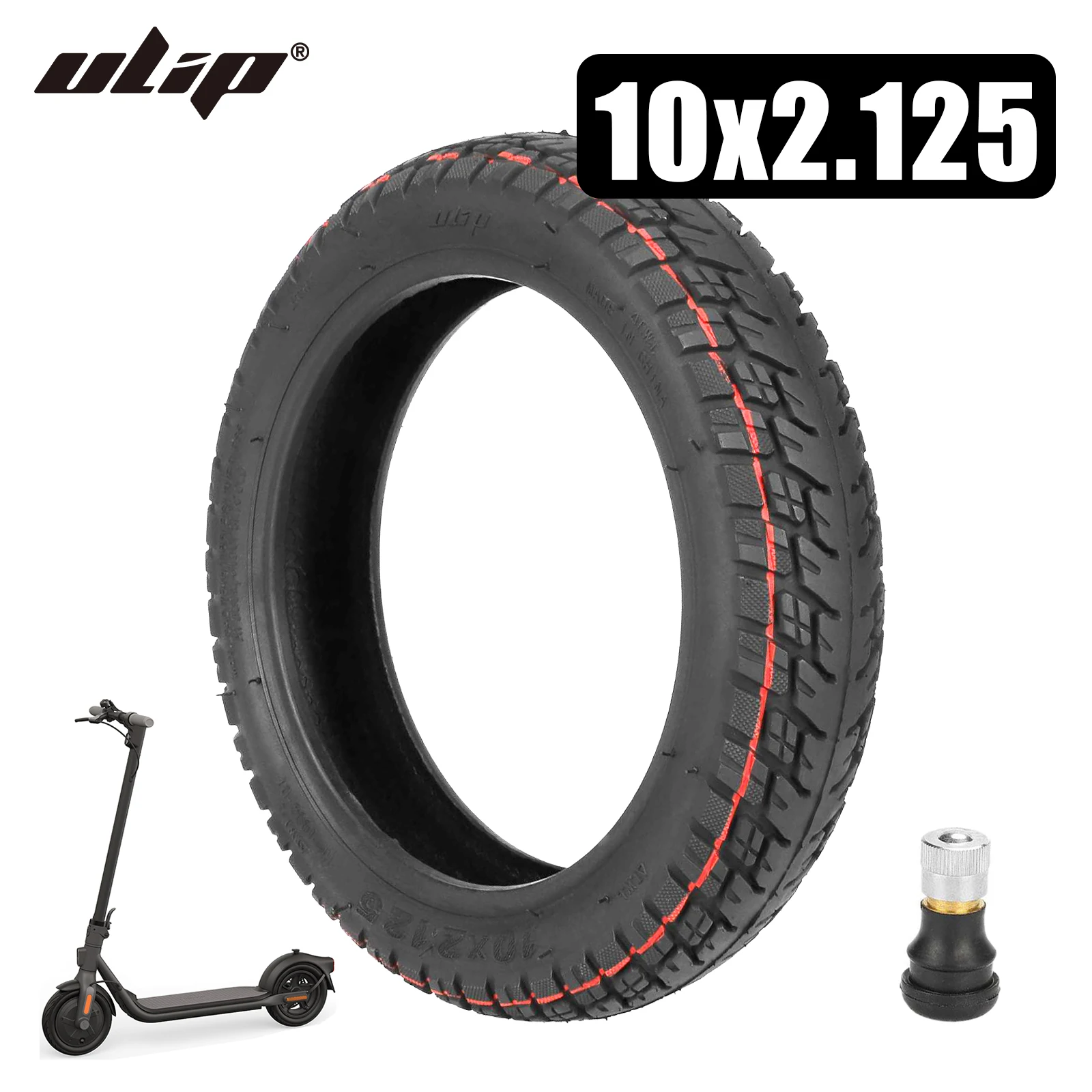 Ulip 10x2,125 schlauch loser Offroad-Reifen 10 Zoll verdickter und verbesserter rutsch fester Reifen für Ninebot f20 f30 f40 E-Scooter-Zubehör Image