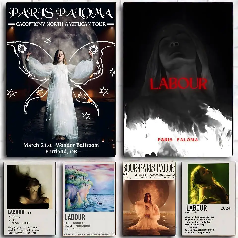 P-Paris P-paloma L-labour Poster, ästhetische Drucke und Poster, Wandkunst, Retro-Gemälde, Heimzimmer, Café, Club, Wohnheim, Wanddekoration