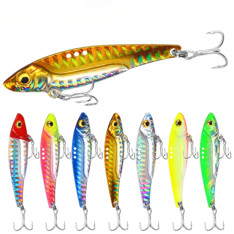 Jigging-Löffel aus Metall mit langem Wurfköder und Blutrillenhaken für Angelgeräte zum Salzwasser- und Süßwasserfischen Image