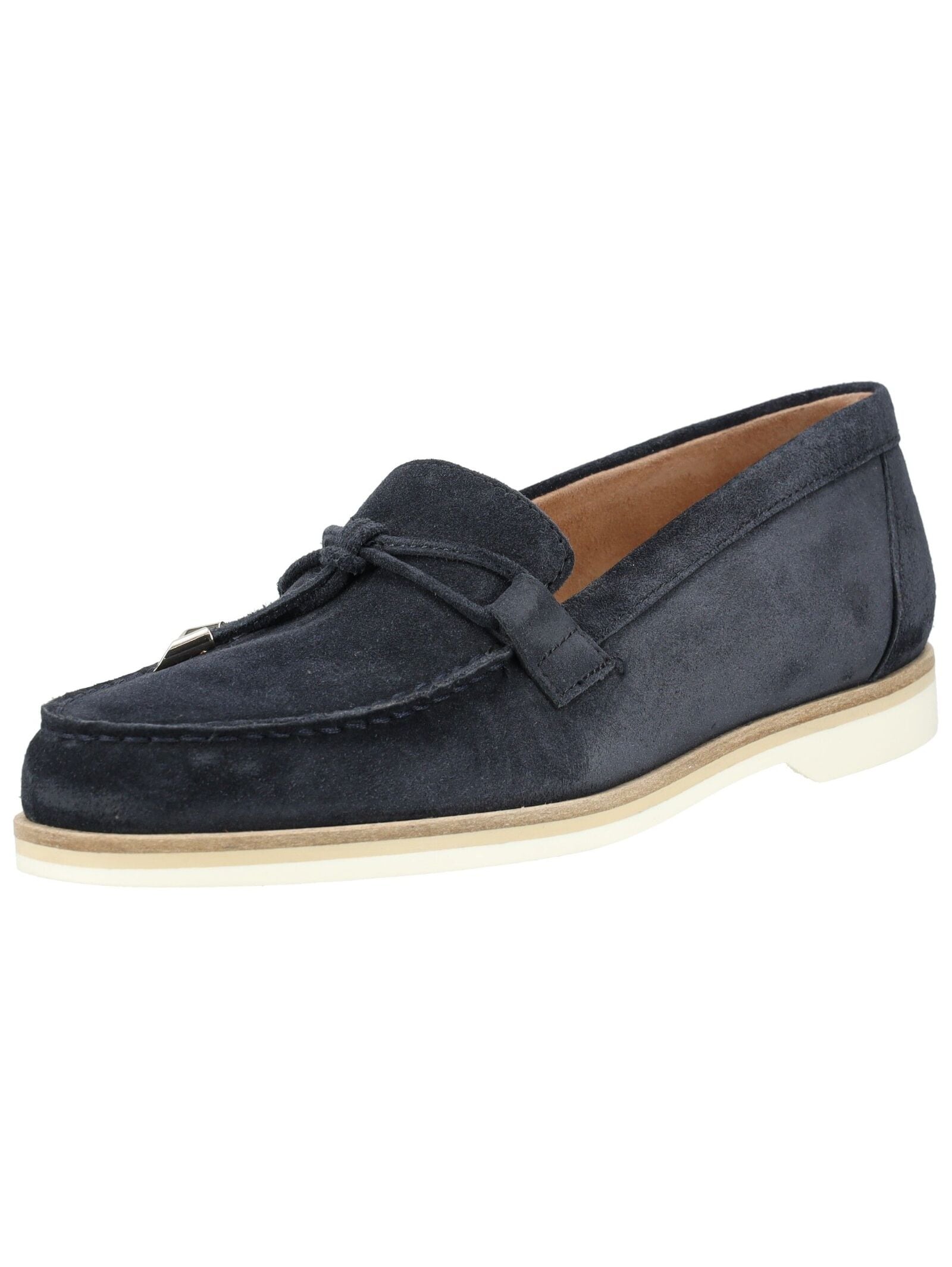 Slipper PAUL GREEN "Paul Green Slipper Veloursleder", Damen, Gr. 37, blau, Veloursleder, Schuhe Slipper