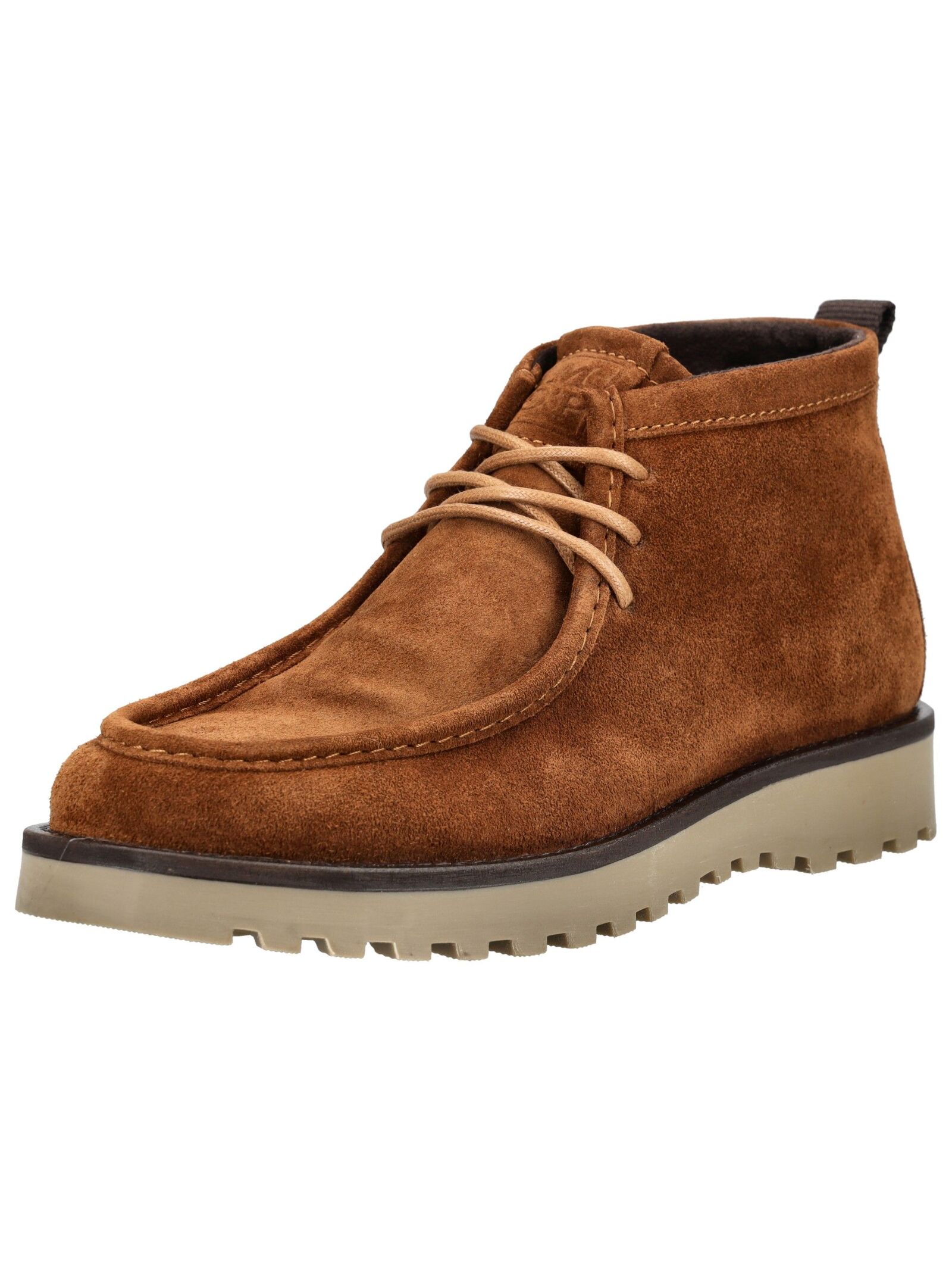 Schnürstiefelette MARC O'POLO "Marc O'Polo Stiefelette Veloursleder", Damen, Gr. 43, cognac, Veloursleder, Schuhe Schnürstiefelette