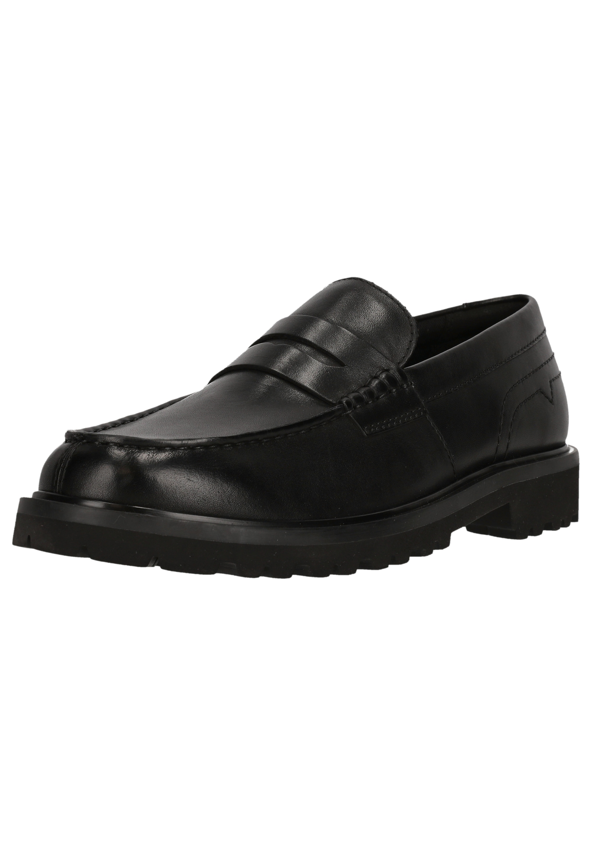 Slipper CLARKS "Berwick Low", Damen, Gr. 44, schwarz, Leder, Schuhe Slipper, im klassischen Design