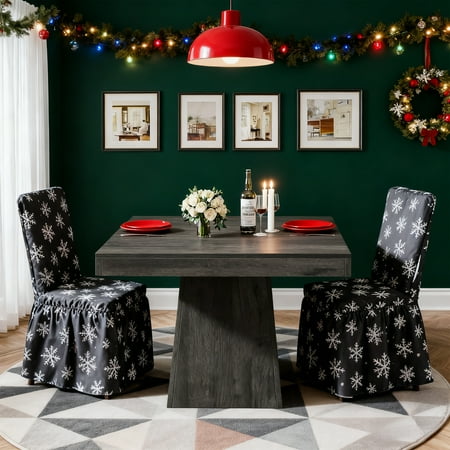 Farmhouse Square Dining Table For 4 31.5-Inch Small Kitchen Table With Sturdy Pedestal Base Rustic Dinner Table Multipurpose For Dining Room Living Room Kitchen (Gray)