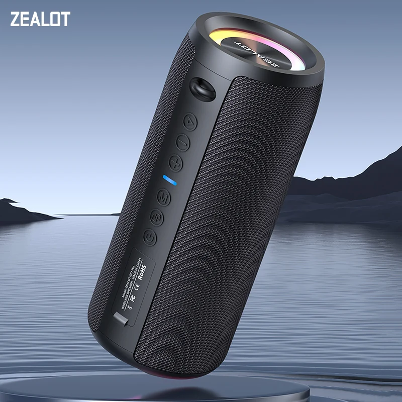 Zealot-S51Pro 40 W Hochleistungs-Bluetooth-Lautsprecher, 3D-Stereo-Bass-Bluetooth-Lautsprecher, tragbar, IPX5 wasserdicht, geeignet für TWS Boom Box Image