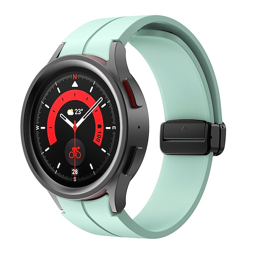 Uhrenarmband für Samsung Galaxy Watch 7/6/5/4 40/44mm, Watch 5 Pro 45mm, Watch 6 Classic 43/47mm, Watch 4 Classic 42/46mm Silikon Ersatz Gurt Verstellbar Sportarmband Moderne Schnalle Armband Image