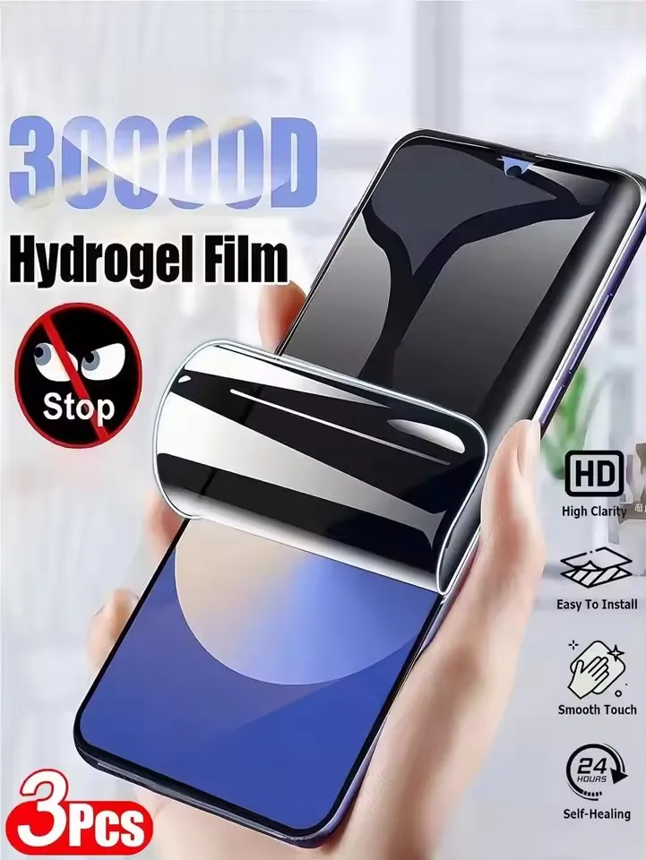 3PCS Privatsphäre Hydrogel Film Für Samsung Galaxy A02S A03 A03S M02S M21 2021 M22 Anti Spy Screen Protector Image