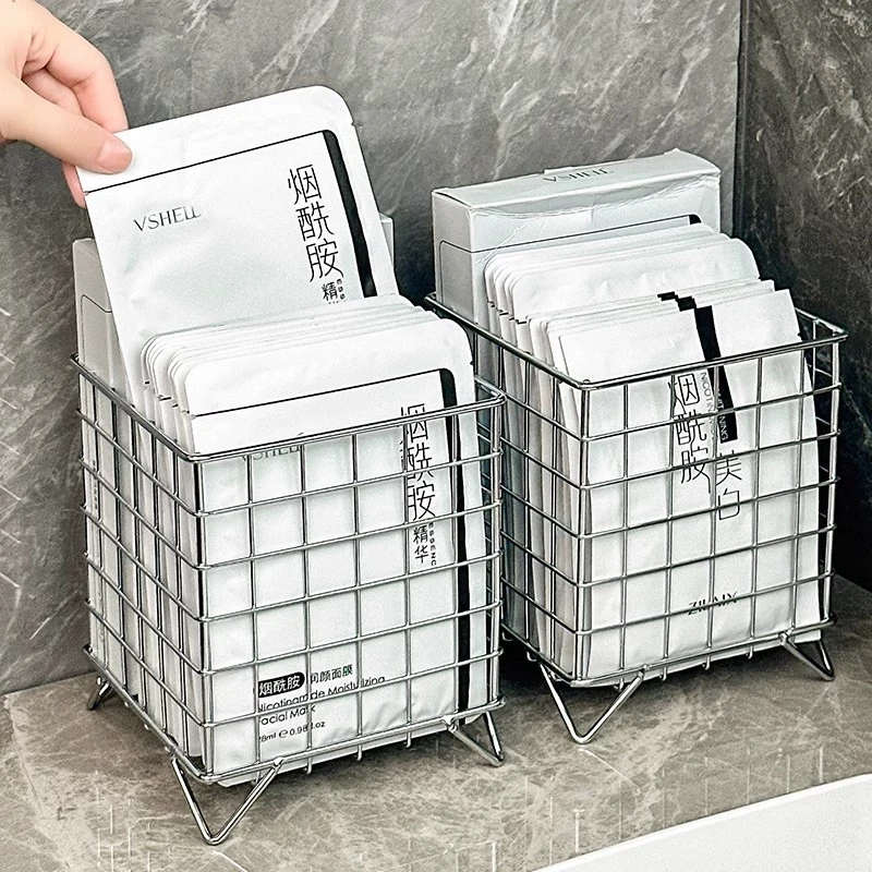 Eisen Lagerung Rack Desktop Kosmetik Make-Up Schreibwaren Multi-funktionale Lagerung Korb Kleinigkeiten Lagerung Box Büro Schreibtisch Veranstalter