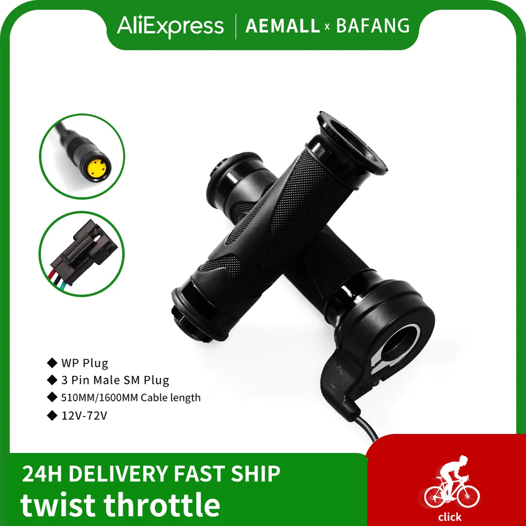 Elektroroller-Drehgasgriff 24V-72V Wasserdichter Drehgeschwindigkeitsregler Universelles Zubehör für Elektrofahrräder Image