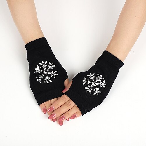 Damen 1 Paar Halbfinger Aktiv / Streetwear Handschuhe - Blume Druck