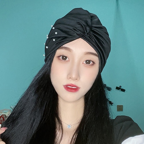 Duschhauben Bademütze Badekappe aus Stoff für Erwachsene Nylon Wasserdicht Haarschutz Surfen Strand Image