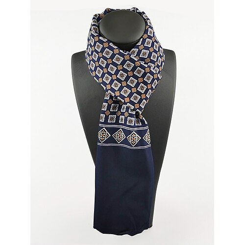Herrenschal aus Polyester mit Paisley-Blumenmuster – elegantes Design, verschiedene Farboptionen für formelle und legere Anlässe. Image