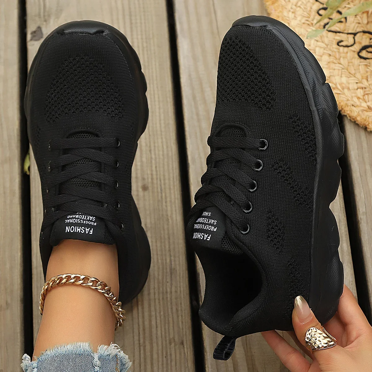 Turnschuhe Damen Schuhe Leichte Laufschuhe für Damen Bequeme Sportschuhe Jogging Tennis Outdoor Walking Schwarz Größe 36-42