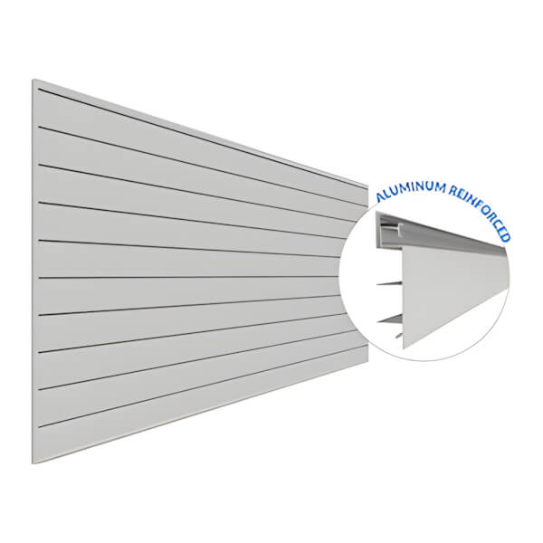 Proslat 8 ft. x 4 ft. PROCORE PVC Slatwall (Grey)