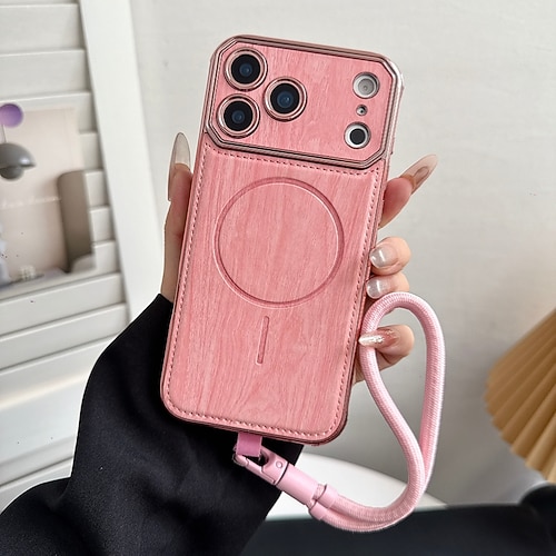 Handy Hülle Handyhüllen Für iPhone 17 Pro Max 17 Air 16 15 14 Pro Max Plus 13 Pro Max Rückseite Unterstützt kabelloses Laden Mit Handgelenkschlaufe Stoßfest Retro Beschichtung Image