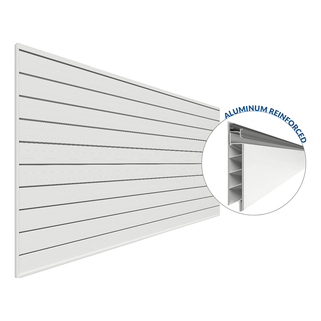 Proslat 4 ft. x 8 ft. PROCORE PVC Slatwall (White)