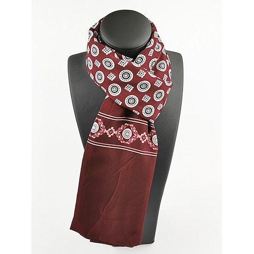 Herrenschal aus Polyester mit Paisley-Blumenmuster – elegantes Design, verschiedene Farboptionen für formelle und legere Anlässe. Image