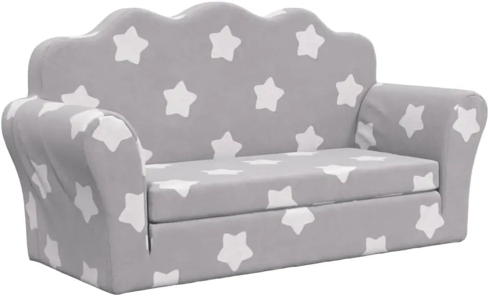 Kinder-Schlafsofa 2-Sitzer, 2-in-1-Kindersofa mit Schlaffunktion, Kindersessel-Sofa mit abnehmbarem Bezug, Kindercouch-Couch