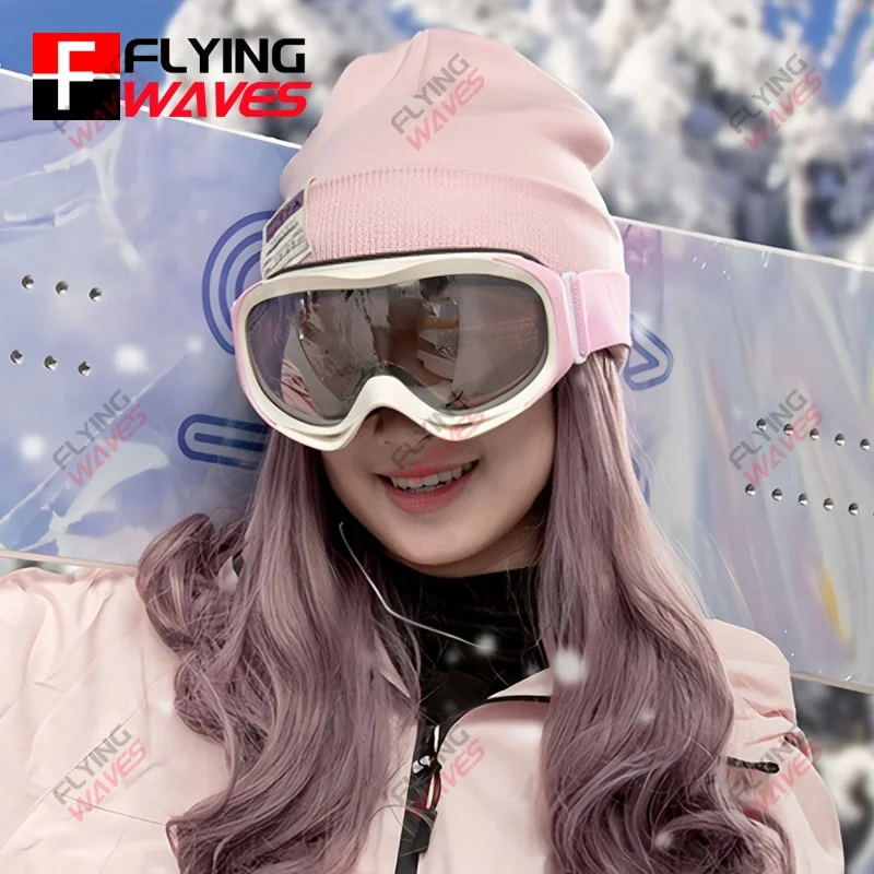 Neue OTG-Skibrille, Helm, kompatible Schneesportbrille für Erwachsene, Jugendliche, Snowboard, 100 % UV-Schutz, doppelschichtig, beschlagfrei Image