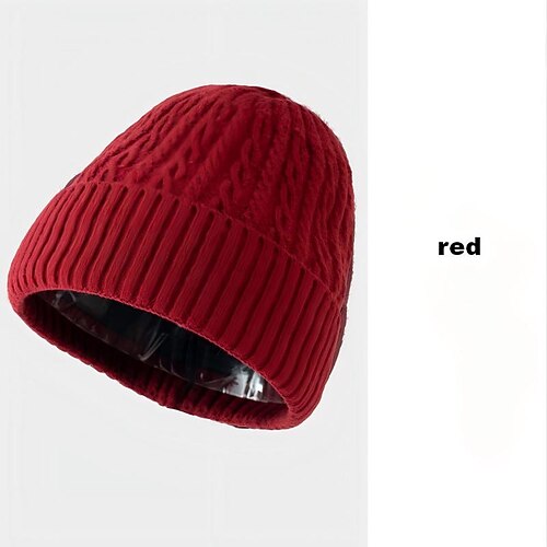 Wintermütze für Herren, gestrickte Mütze für kaltes Wetter, fleecegefüttert, warme Mütze für Erwachsene, stylische und vielseitige Outdoor-Strickmütze zum Skifahren, Wandern und für die Freizeit. Image