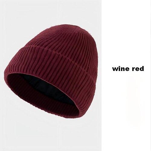 Wintermütze für Herren, gestrickte Mütze für kaltes Wetter, fleecegefüttert, warme Mütze für Erwachsene, stylische und vielseitige Outdoor-Strickmütze zum Skifahren, Wandern und für die Freizeit. Image