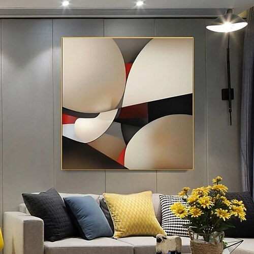 Ölgemälde, handgemalt, abstrakt, modernes Leinwandbild, minimalistisch, ausdrucksstark, Wandkunst, elegante, zeitgenössische Wohndekoration für das Wohnzimmer Image