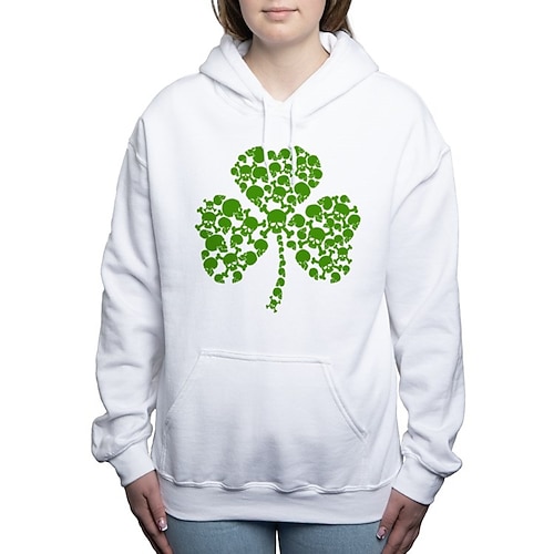 Kapuzensweatshirt Anime Mode Lässig Bischofsärmel Fronttasche Grafik für Paar Herren Damen Erwachsene Heißprägen für St. Patrick's Day Alltagstauglich Image
