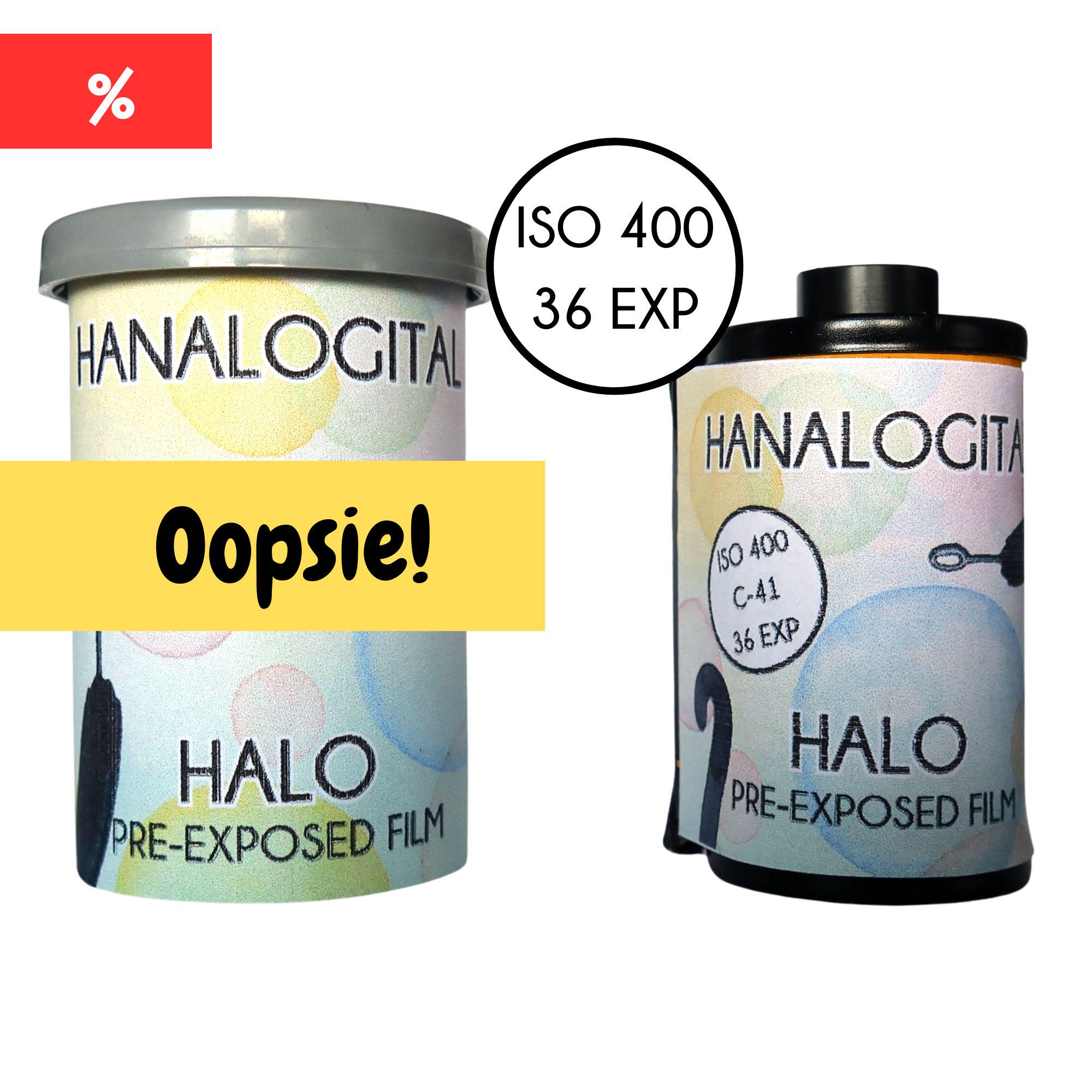 Pellicola preesposta HANALOGITAL HALO Effetto pellicola 35 mm Fotocamera Lightleaks colorata Pellicola 35 mm Fotocamera analogica Fotografia speriment