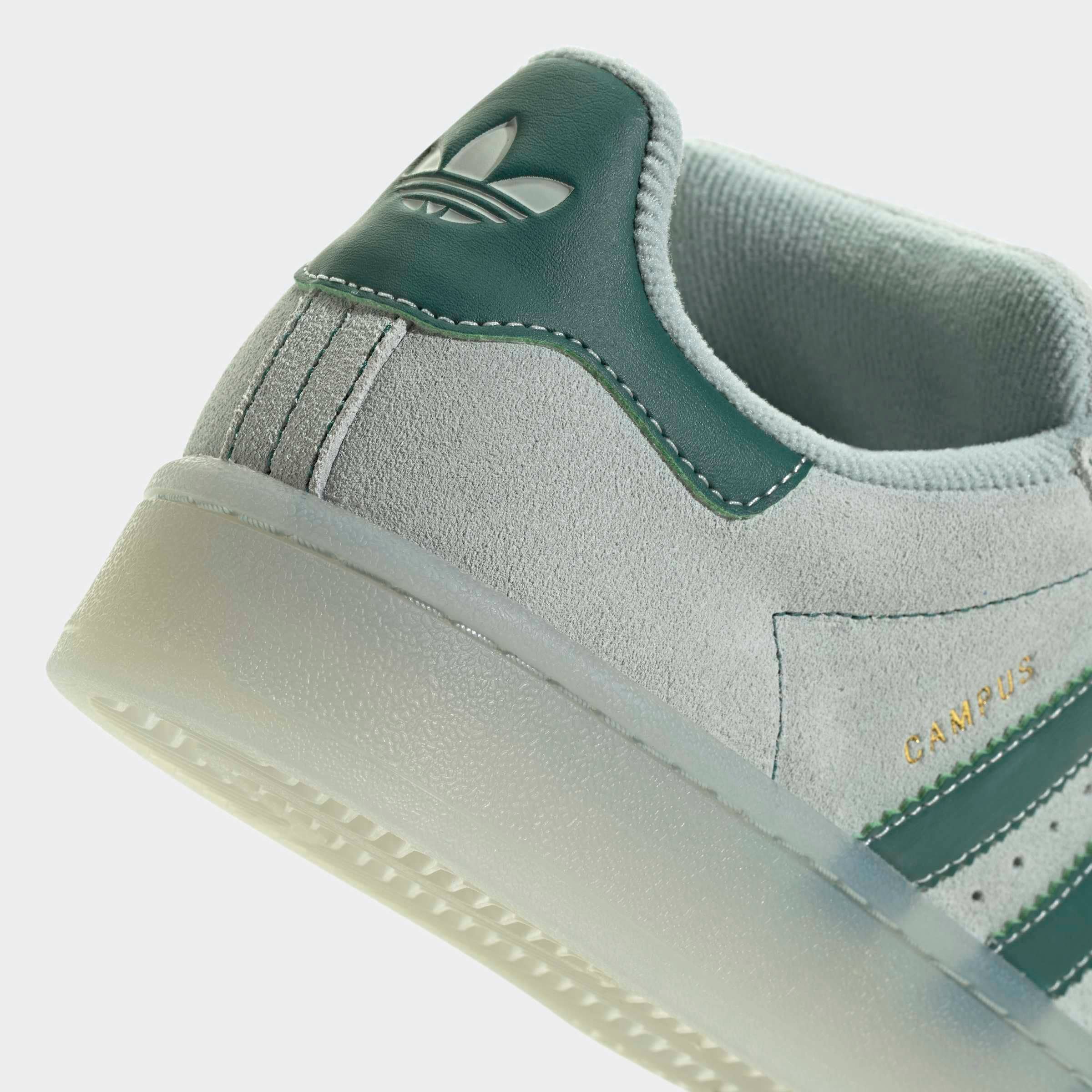 Sneaker ADIDAS ORIGINALS "CAMPUS 00S", Damen, Gr. 42, wonder sage, collegiate grün, gold metallic, Leder, Schuhe Sneaker