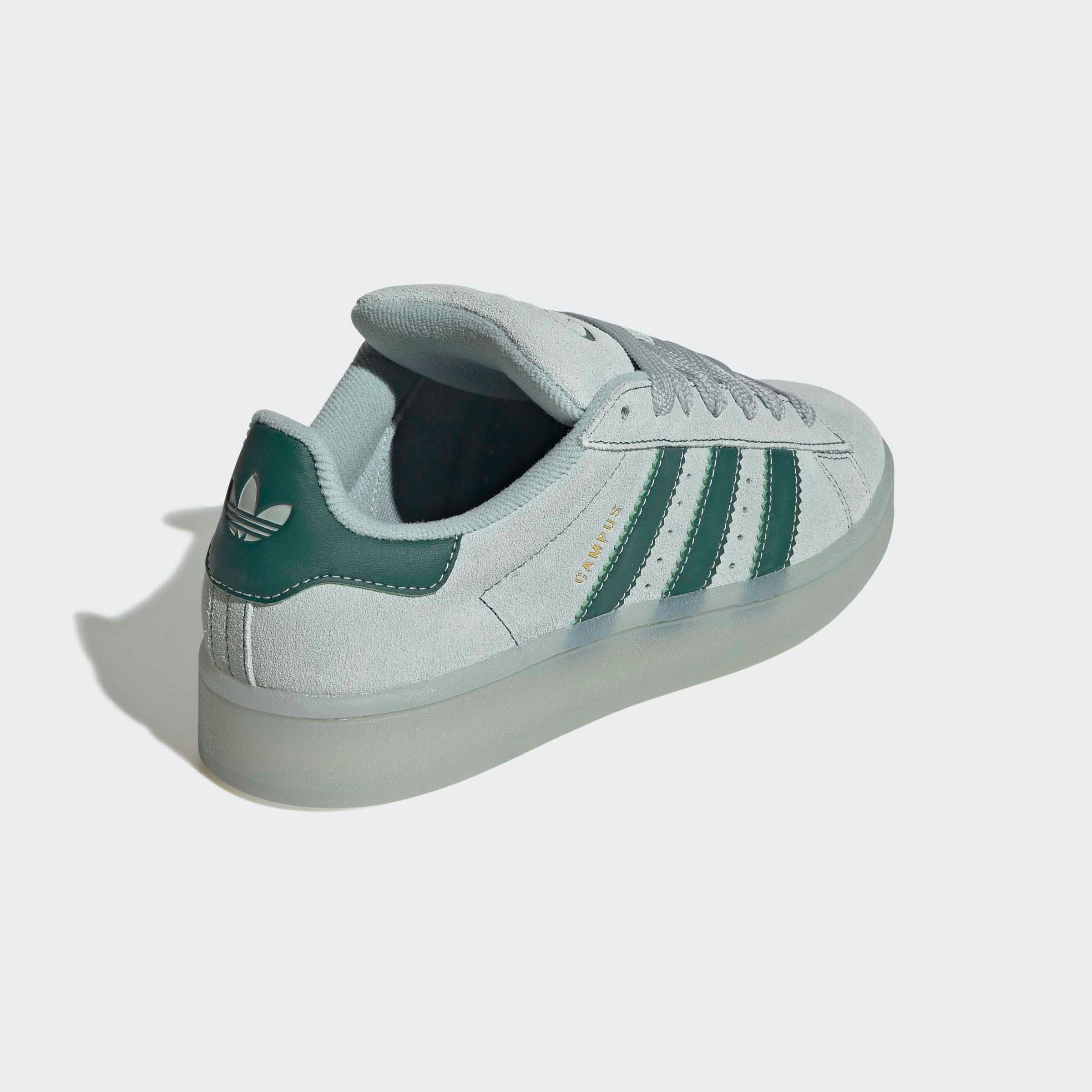 Sneaker ADIDAS ORIGINALS "CAMPUS 00S", Damen, Gr. 36, wonder sage, collegiate grün, gold metallic, Leder, Schuhe Sneaker