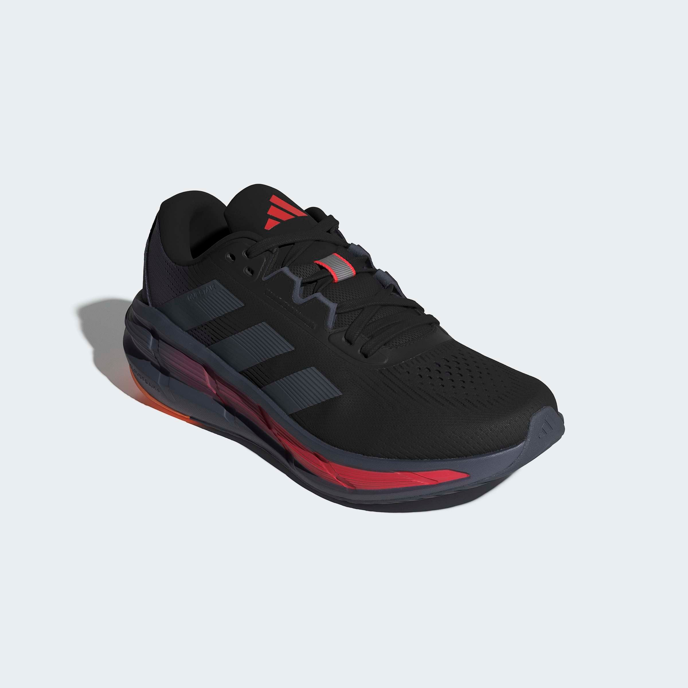 Laufschuh ADIDAS PERFORMANCE "QUESTAR 3", Damen, Gr. 45, core schwarz, onix, lucid rot, Synthetik, Textil, Schuhe Laufschuh