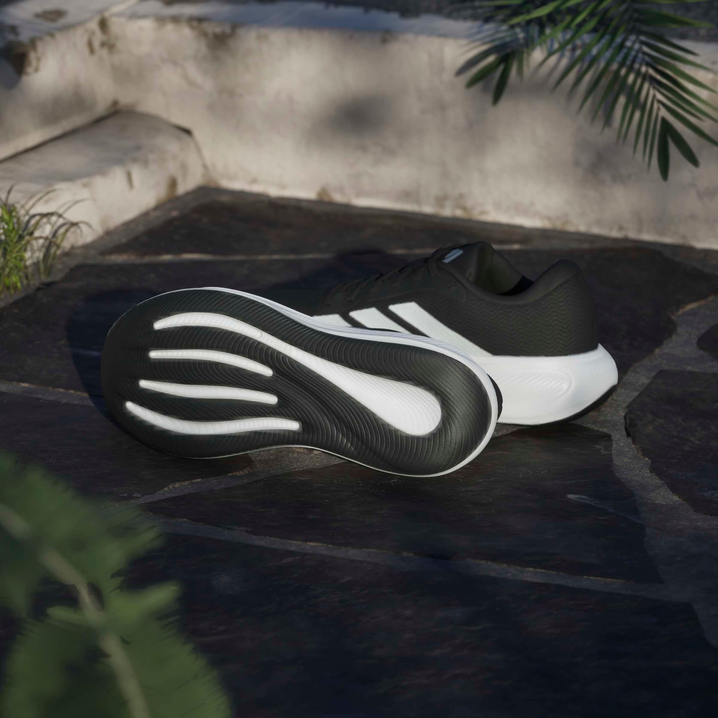 Laufschuh ADIDAS PERFORMANCE "RESPONSE RUNNER 2", Damen, Gr. 38,5, core schwarz, cloud weiß, matte silber, Synthetik, Textil, Schuhe Laufschuh