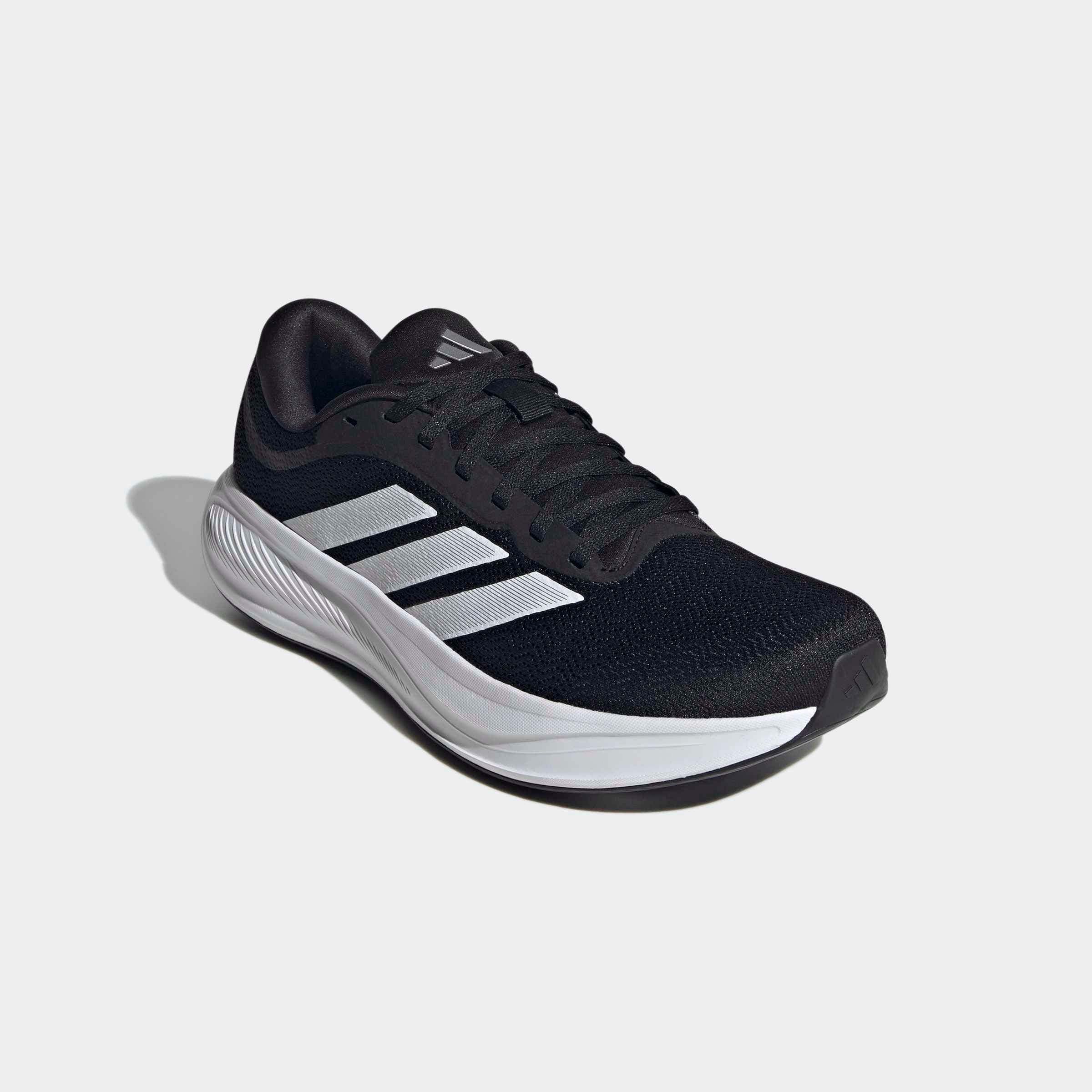 Laufschuh ADIDAS PERFORMANCE "RESPONSE RUNNER 2", Damen, Gr. 40, core schwarz, cloud weiß, matte silber, Synthetik, Textil, Schuhe Laufschuh
