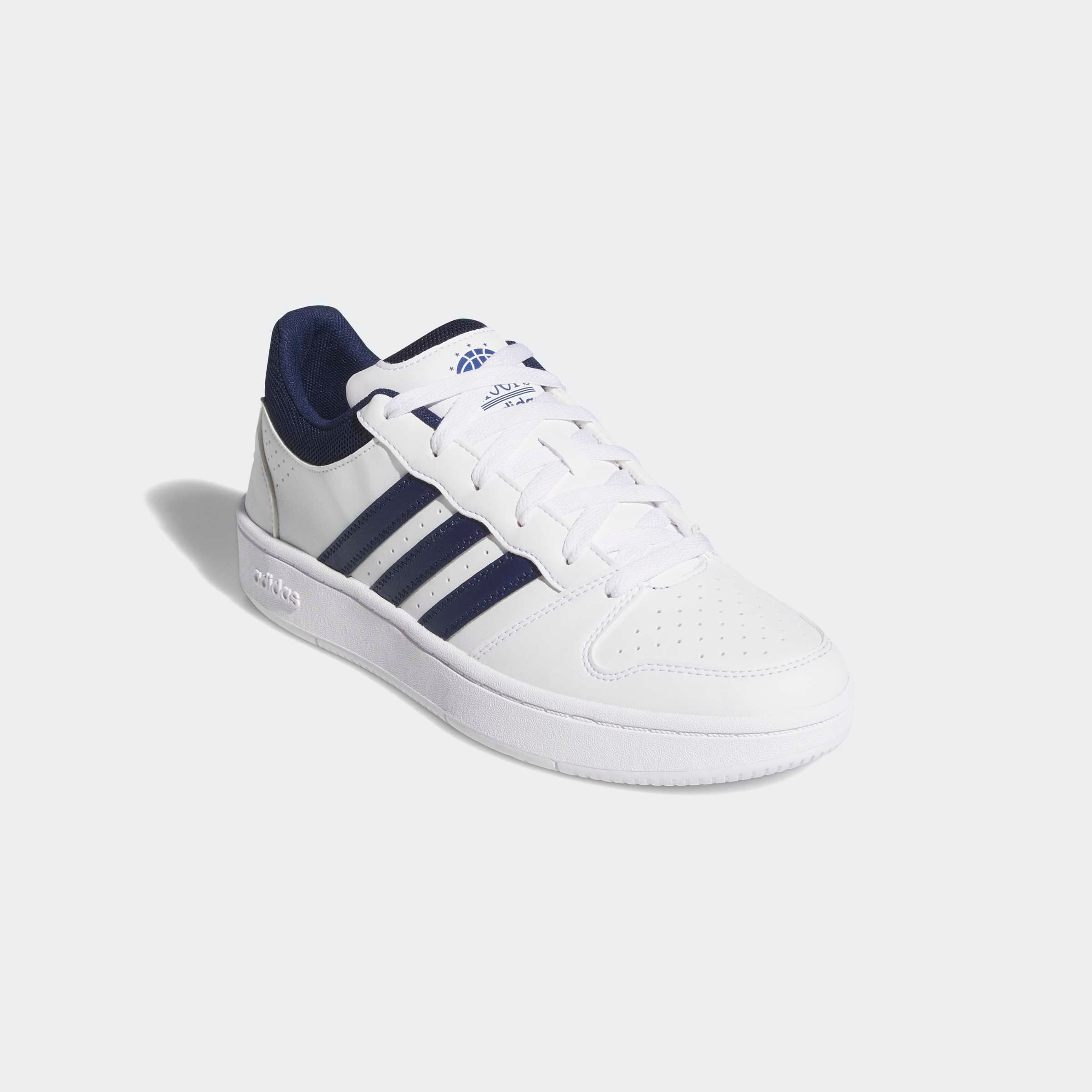 Sneaker ADIDAS SPORTSWEAR "HOOPS CLASSIC", Damen, Gr. 48, cloud weiß, dunkelblau, orbit grau, Synthetik, Schuhe Sneaker