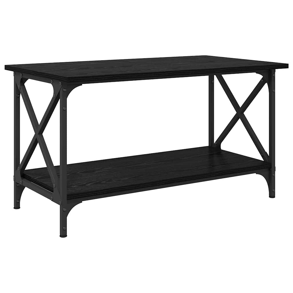 vidaXL Couchtisch Schwarz Eichen-Optik 80 x 45 x 45.5 cm Holzwerkstoff Image