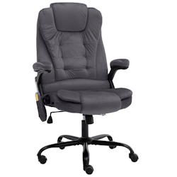 vidaXL Massage-Bürostuhl Dunkelgrau Samt Image