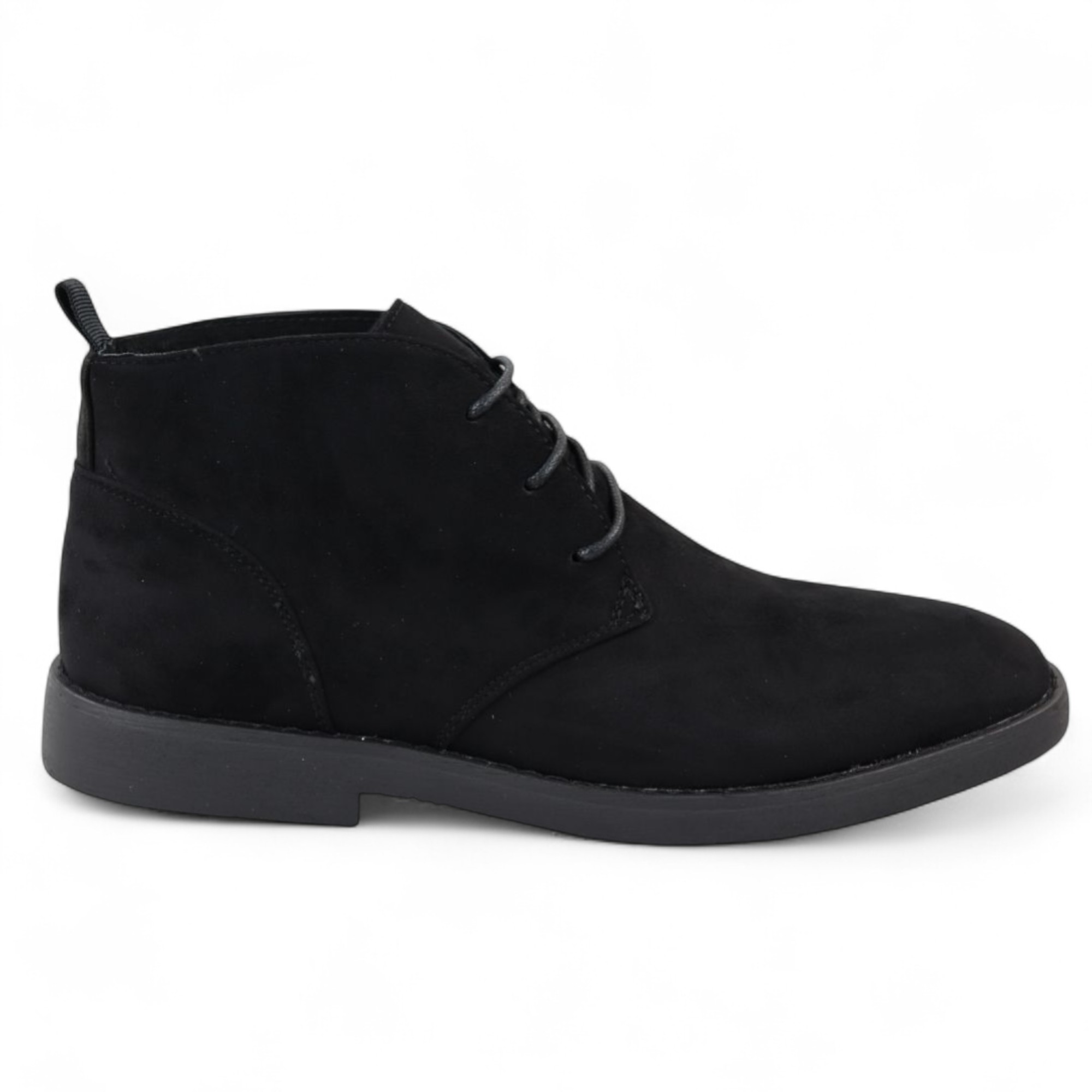 Schwarze Premium Chukka-Stiefel aus Wildleder im Desert-Stil für Herren Image