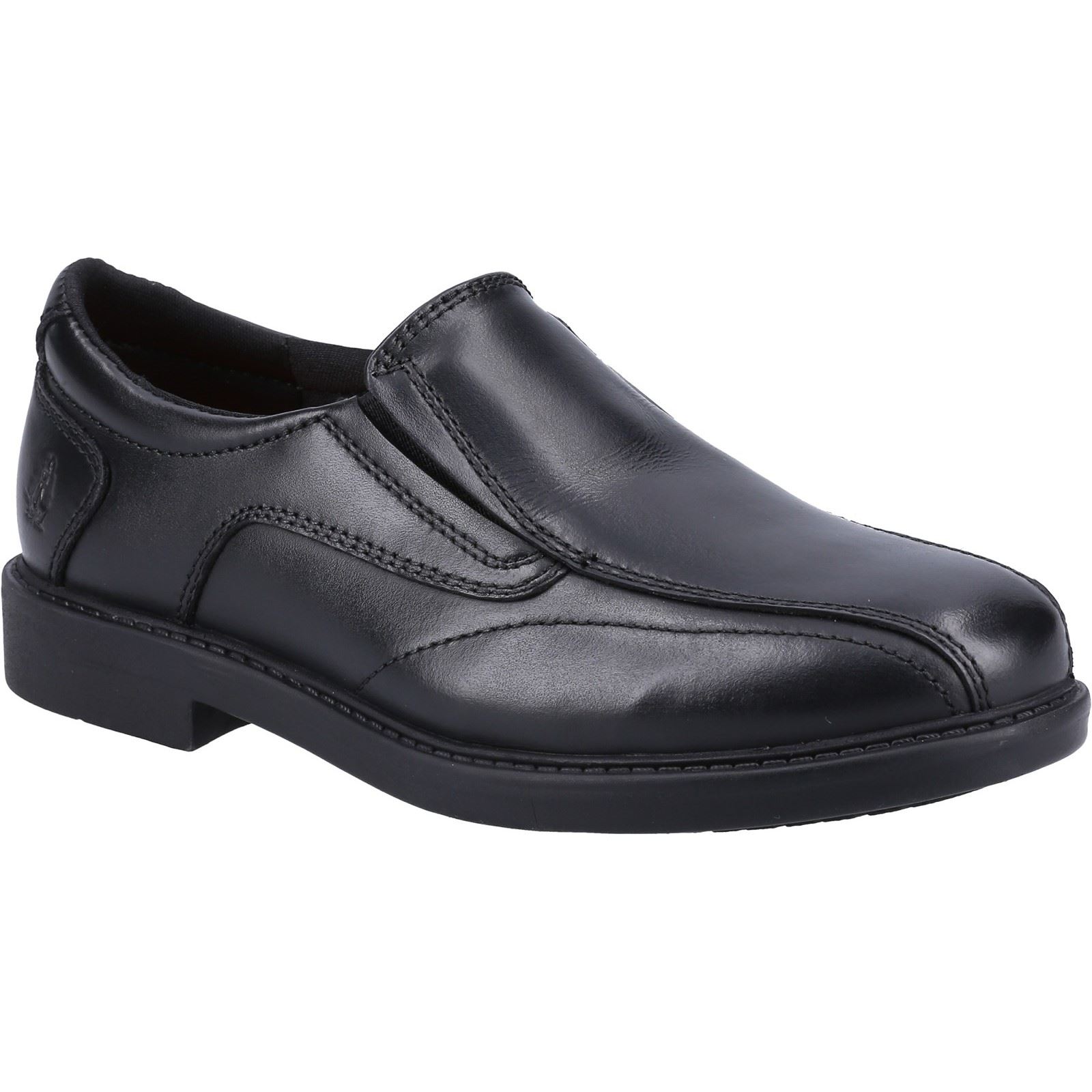 Hush Puppies Toby SNR Lederslipper In Schwarz Für Jungen Image