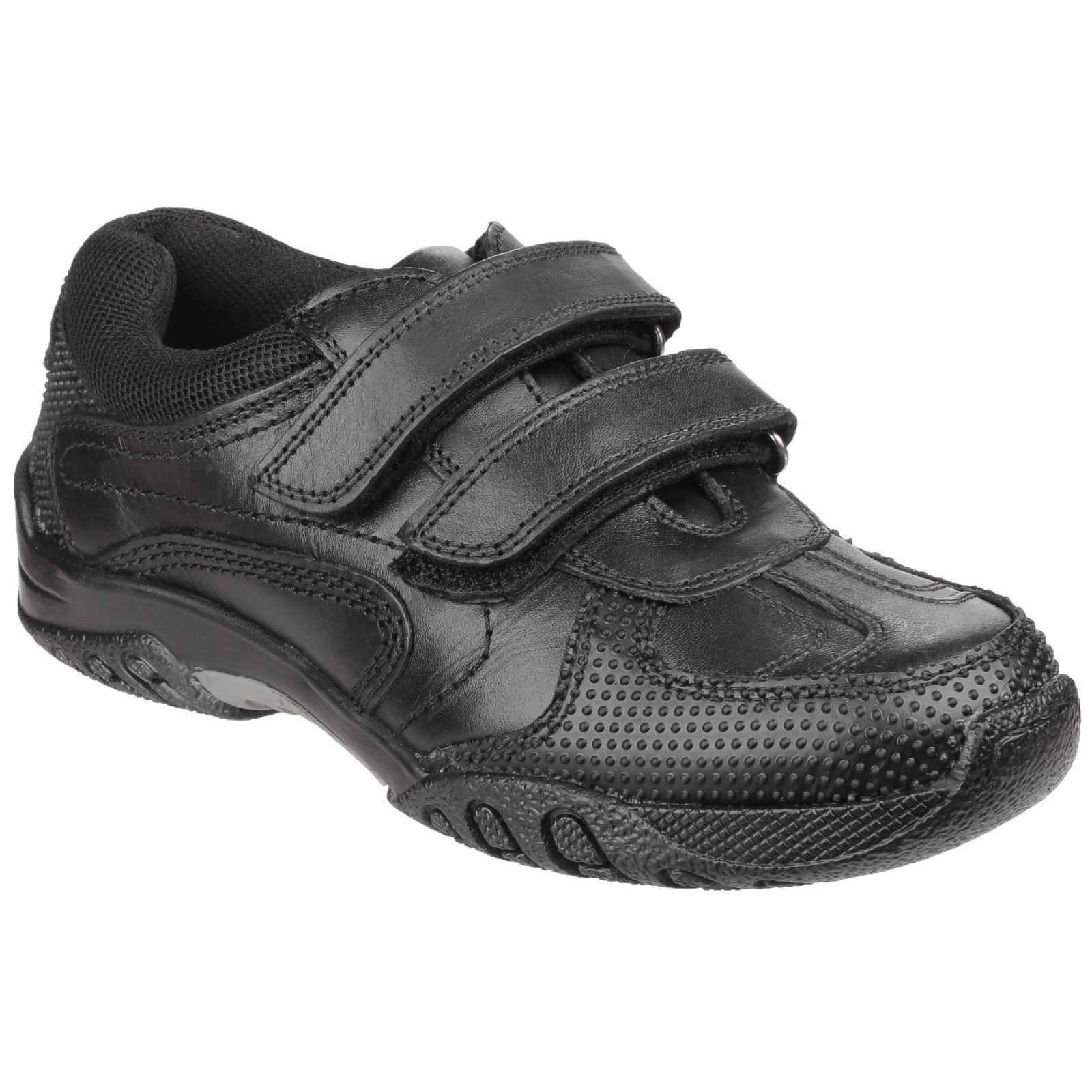 Hush Puppies Jezza Junior Leder Jungen Schwarz Mokassins Image