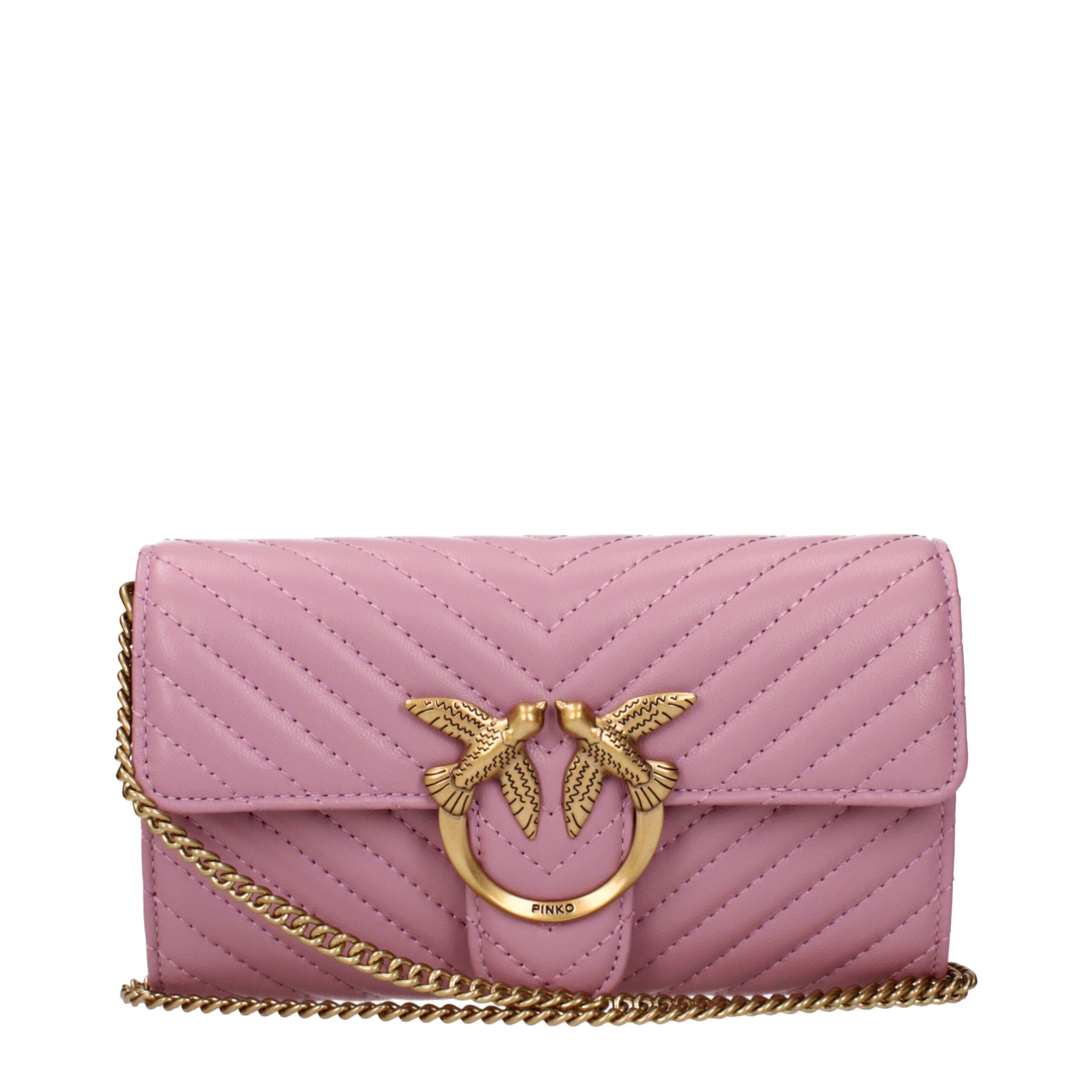Rosa Leder Clutch Tasche Image