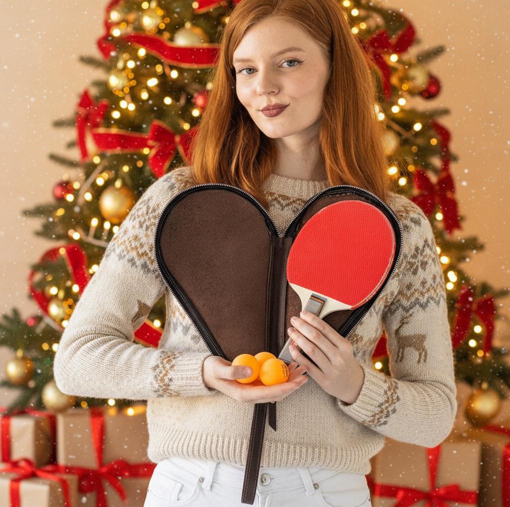 Custodia in pelle per racchetta da ping pong, Custodia personalizzata per racchetta da ping pong, Custodia in pelle per ping pong, Borsa in pelle per