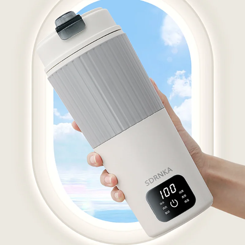 650 ml Tragbare Elektrische Wasserkocher Wasser Kochen Tasse Thermo Topf Smart Teekanne Temperatur Einstellung Wasserkocher Reise Heizung Tasse 220 V Image
