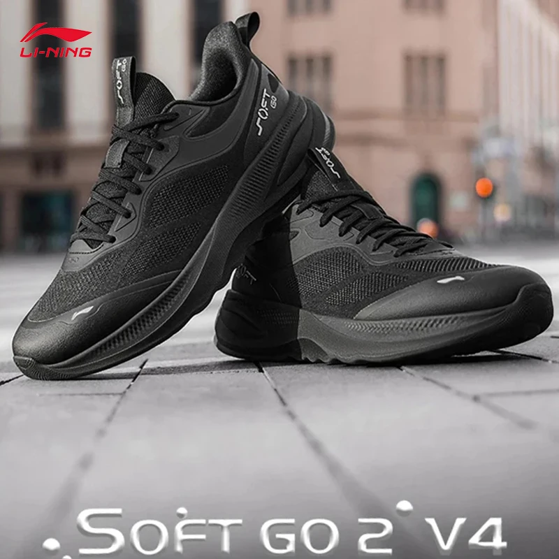 LI-NING Soft Go 2 V4 Weiche und bequeme trendige Freizeitschuhe für Herren, Sport-Wanderschuhe AGLV091